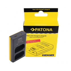 PATONA Dual LCD USB Charger f. Panasonic DMW-BLK22 DC-S5 DC-S9