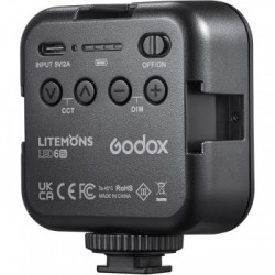 Godox LED6Bi Litemons Bi-color Pocket-Size LED Video Light 3200-6500K