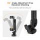 K&F Concept Cell Phone Holder Clamp With Two Cold Shoe Mount 360° Adjustment