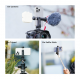 K&F Concept Cell Phone Holder Clamp With Two Cold Shoe Mount 360° Adjustment