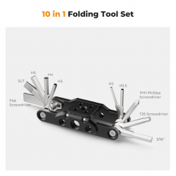 K&F Concept Folding Hex Key Set with Screwdrivers, Portable Screwdriver Set Folding Tool for Assembly of Photographic Equipment Repair of Bicycles.