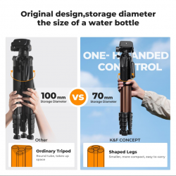 K&F Concept Lightweight Portable Travel Outdoor DSLR Tripods for Camera Phone Video Recording Tripod Stand