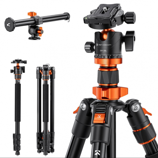 K&F Tripod Compact Portable Rotatable 360° Center Column