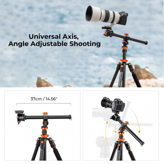 K&F Tripod Compact Portable Rotatable 360° Center Column