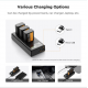 K&F Concept LP-E6/LP-E6NH Battery and 3-Slot Charger
