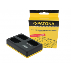PATONA USB Triple Charger f. Canon LP-E6