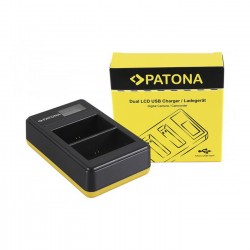 PATONA Dual LCD USB Charger f. Canon LP-E6