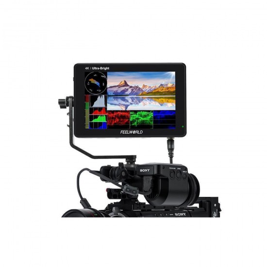FeelWorld LUT7S 7 Inch 3D LUT 2200nits 3G-SDI 4K HDMI Touch Screen On-Camera Monitor